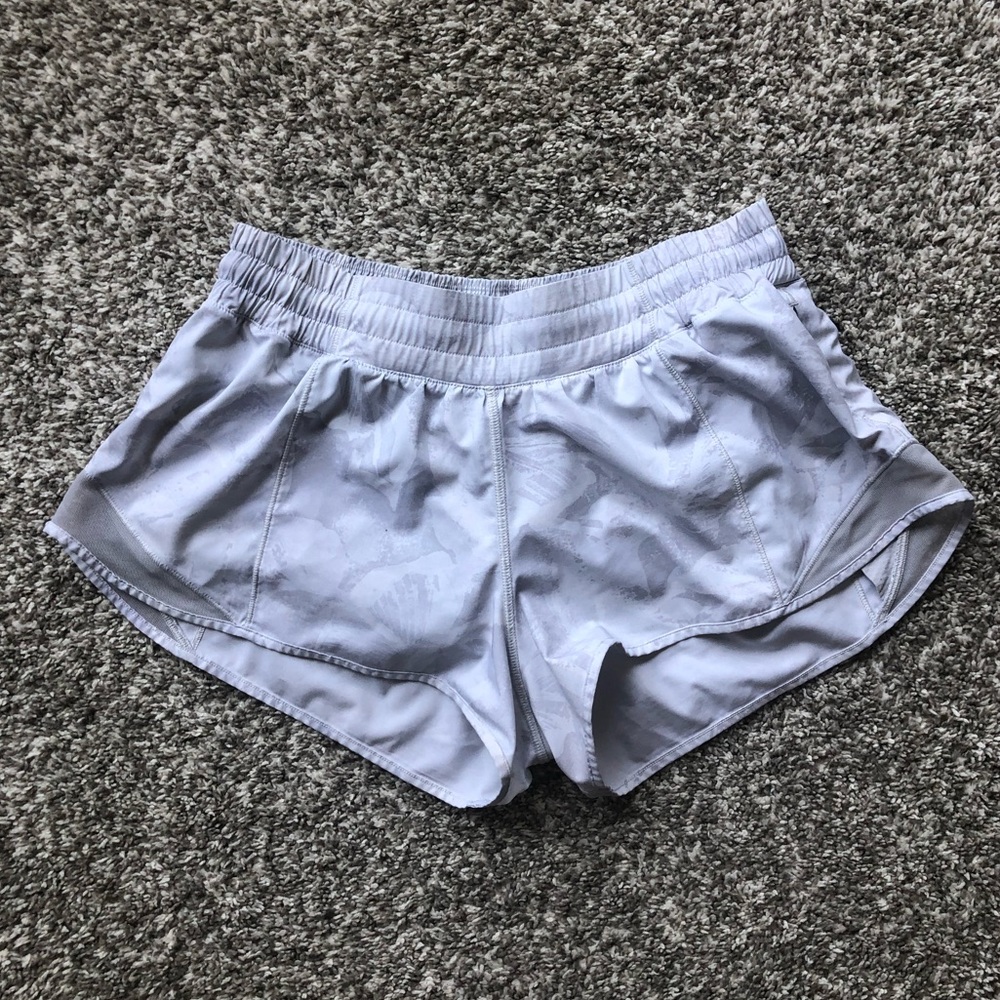 White Patterned Lululemon Shorts - image 1
